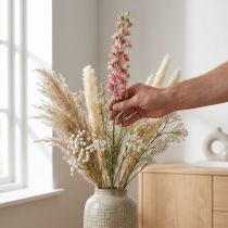 Artikel Trockenblumen Delphinium Rosa, 64 cm, 25 g