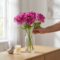 Artikel Ranunkel Kunstblume Rosa 55 cm 6er-Set aus Polyester und Kunststoff für Wohn- und Bürodeko