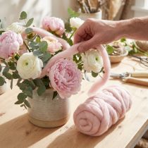 Artikel Lunte Rosa Wolllunte Naturwolle Wasserfest Farbecht 5cm 10m