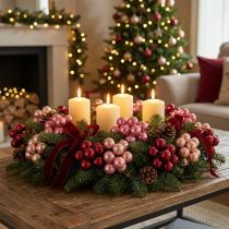 Artikel Weihnachtskugeln am Draht Glas glänzend 20 mm Rot Rosa 140 Stück