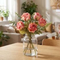 Artikel Kunstrosen Rosa mit Knospen, L 44 cm, 4 Stück