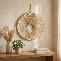 Artikel Wanddekoration Holzring Ø40cm Natur und Hanf