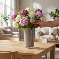Artikel Vase „Fizzy“ aus Kunststoff Platingrau Ø20cm H35cm