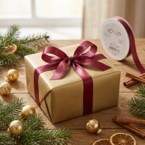 Artikel Taftband Geschenkband Bordeaux 15mm x 50m für Dekoration und Geschenkverpackung