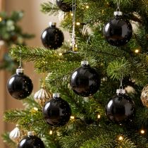 Artikel Schwarze Weihnachtskugeln Glas Ø4cm 24 Stück