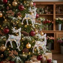Artikel Rentier Weihnachtsschmuck Irisierend Kunststoff H12cm 3er-Set