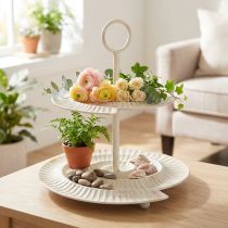 Artikel Etagere Metall Vintage Creme 39cm Rund Innenbereich