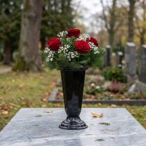 Artikel Einstellvase aus Kunststoff Schwarz Ø13cm, Höhe 30,5cm