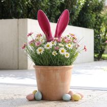 Artikel Beflockte Hasenohren Pink Deko-Stab H56cm Osterdekoration