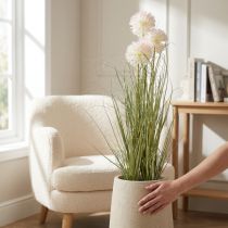Artikel Künstliche Kugelblume Allium Zierlauch mit Topf 78cm Weiß