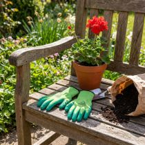 Artikel Kixx Gartenhandschuhe Nylon Größe 10 Grün rutschfeste Beschichtung
