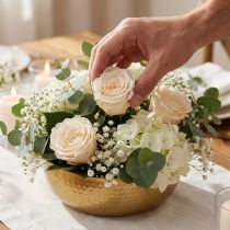 Artikel Konservierte Rosenköpfe aus echten Blüten Creme 4-5 cm 6 Stück