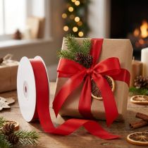 Artikel Geschenk- und Dekoband Polyester Rot 25mm x 50m