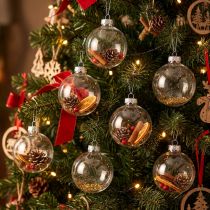 Artikel Weihnachtskugeln Glas Ø4cm Transparent Mit Metallöse 24 Stück