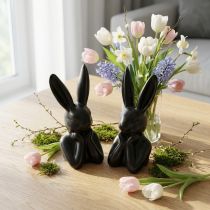 Artikel Dekohase Hasenbüste Keramik Schwarz 7×6×15cm 2er-Set