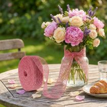 Artikel Juteband aus Naturmaterial Rosa 5 cm x 40 m Deko-Band für vielseitigen Einsatz