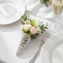 Artikel Hochzeitsanstecker Magnet Silber Kunststoff 4,5cm