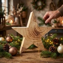 Artikel Stern aus Holz zum Stellen Paulownia Natur 30 cm