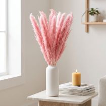 Artikel Trockengras rosa 70 cm im Bund, natürliche Dekoration