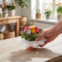 Artikel Biedermeier-Blumenmanschetten Papier Weiß Ø18cm 25 Stück