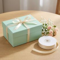 Artikel Geschenkband Schmales Dekoband Creme Satinband 3mm × 50m