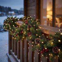 Artikel LED-Lichterkette Warmweiß 448 LEDs, Schwarz, 3 m für Innen und Außen