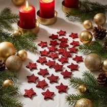 Artikel Stern-Streudeko Rot Glitter Kunststoff 1,5 cm 144 Stück