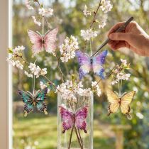 Artikel Metall-Schmetterling Anhänger 8cm Pastellfarben Set 5 Stück für Innenräume