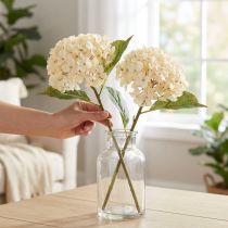 Artikel Deko Hortensien künstlich Creme Seidenblumen 34cm 2er-Set