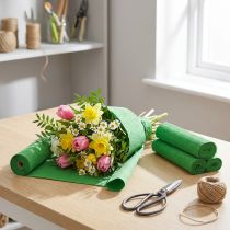 Artikel Floristenkrepppapier Grün 10 cm x 250 cm 128 g/m² 2 Rollen