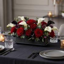 Artikel OASIS® Black Table Deco Medi Steckschaum mit Kunststoffschale, 4 Stück, ca. 25x9x5cm, Schwarz