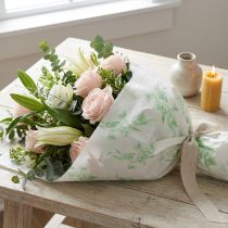 Artikel Recycling-Blumenseide mit Efeu-Muster 50 cm 5 kg Grün