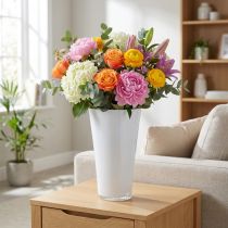 Artikel Weiße Kunststoffvase „Fizzy“ Ø20cm H35cm