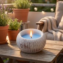 Artikel Citronella-Kerze Keramikschale Blau Ø14cm H8cm Außenbereich