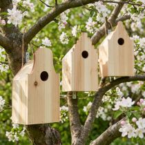 Artikel Vogelhaus Holz Nistkasten Blaumeise 22,5cm 3er Set Natur Braun