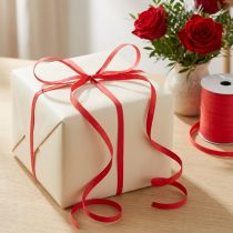 Artikel Kräuselband Rot auf Rolle für Geschenkverpackungen