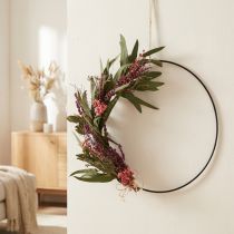 Artikel DIY Trockenblumenkranz Lavendel Ø30 cm mit Eukalyptus und Pfefferbeeren