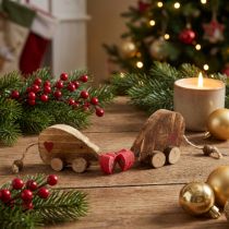 Artikel Mäusepaar aus Holz mit Magneten, Naturfarben, 4 Paare
