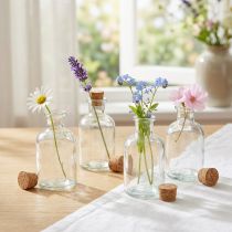 Artikel Glasvasen mit Korken 8er Set 10,5 cm klar