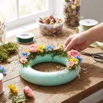 Artikel Styroprorohlinge Kranz 25 cm Ø Mintgrün Styropor 2 Stück
