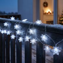 Artikel LED-Girlande Schneeflocken 24 LEDs Kaltweiß 460 cm
