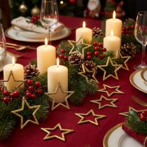 Artikel Dekosterne Gold Glitter 4,5 cm 120 Stück für Weihnachten