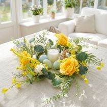 Artikel Künstlicher Blumenkranz mit Ranunkeln und Astern Ø 42 cm Gelb Weiß