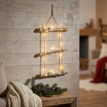 Artikel Wanddekoration Weihnachten aus Holz mit LED-Lichterkette 150 cm