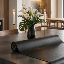 Artikel Kunstleder Schwarz Dekorstoff 33cm x 1,35m