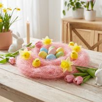 Artikel Sisalgras Bastelmaterial Natur Rosa 300g