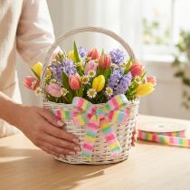 Artikel Geschenkband Frottee Dekoband 10mm Bunt Gestreift 10m