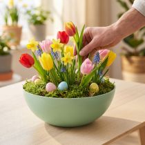 Artikel Deko-Schale Kunststoff Grün Pastell Ø20cm Tischdeko Frühling
