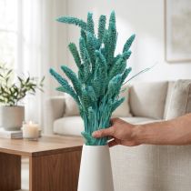 Artikel Trockenblumen Borstenhirse Blau 65cm 200g Dekoration
