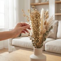 Artikel Zittergras Trockenblumen Natur 60cm Grün-Gelbbraun 100g